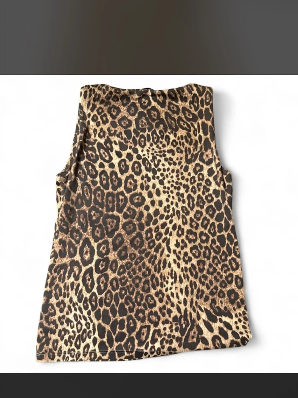 Zara Leopard Print Sleeveless Top - Brown/Black